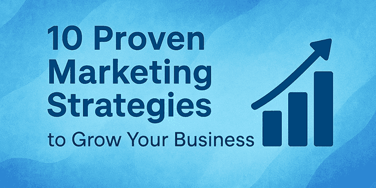 Featured banner showing proven marketing strategies to grow your business with digital marketing tips